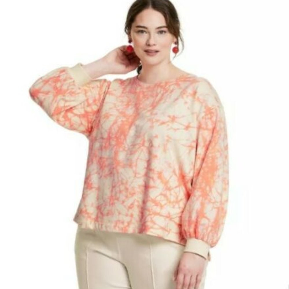 Limited Edition Rachel Comey Marble Print Sweatshirt Womens 3X - Like New